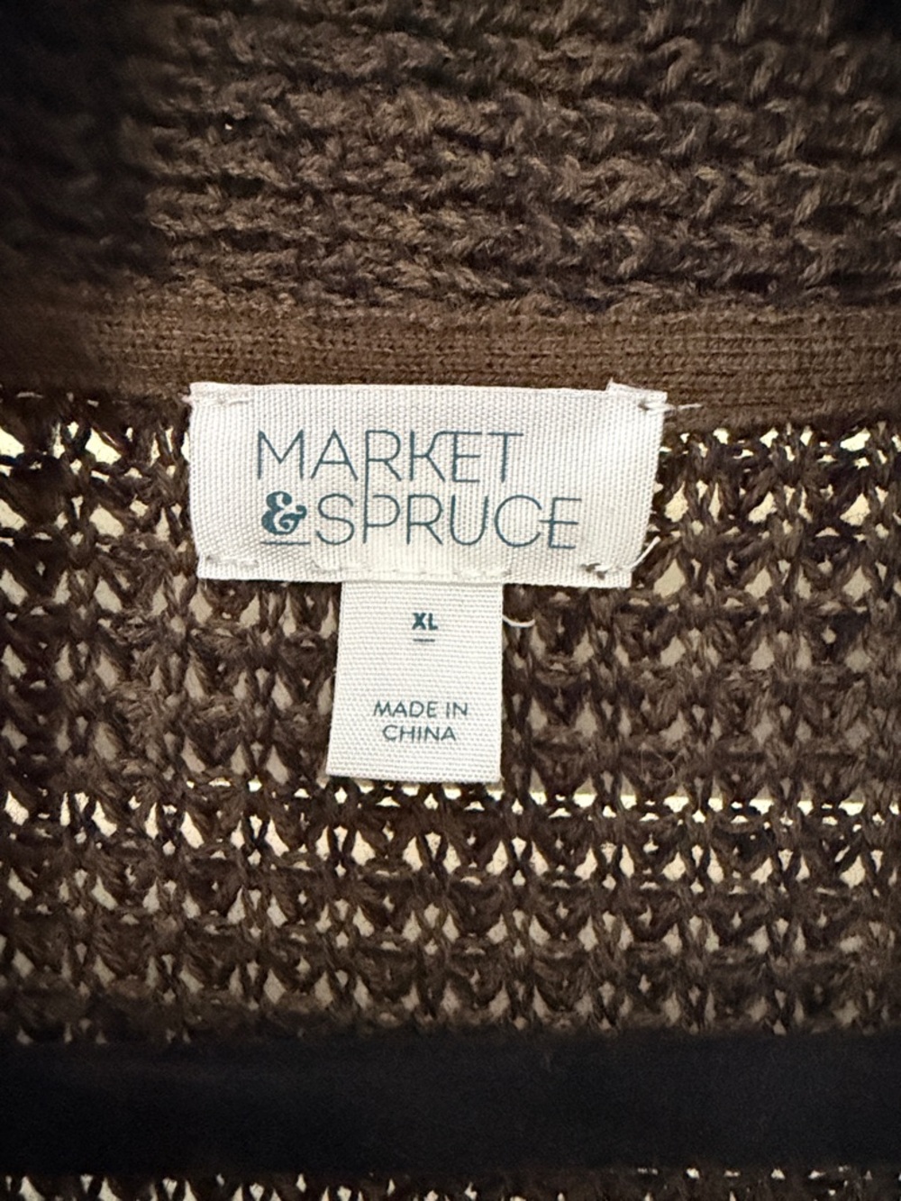 Market & Spruce Open-Front Olive Cardigan - Picture 2 of 6